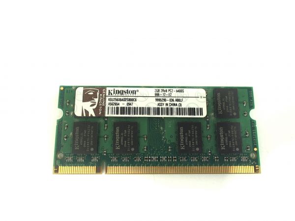 2048MB 2GB Kingston, PC2-6400S, DDR2 800 MHz, SO-DIMM, ASU256X64D2800C6
