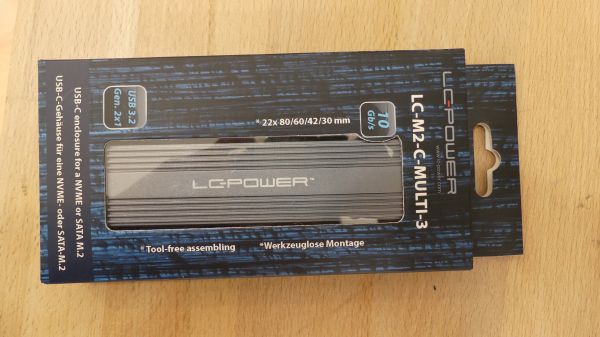 LC Power LC-M2-C-Multi-3 USB-C für M.2 SSD SATA / NVME PCI-E