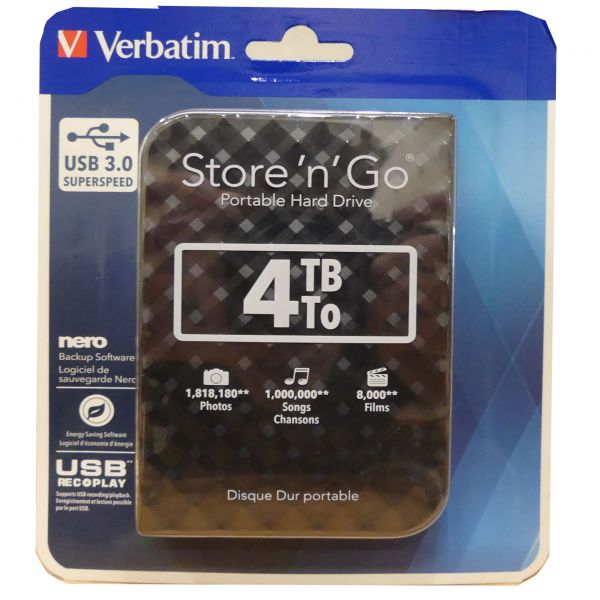 4TB extern USB 3.0 Festplatte Verbatim Store´n´Go 6,35cm(2,5&quot;) black