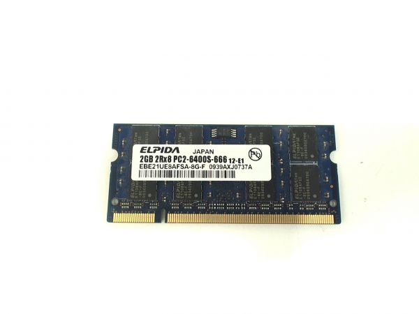 2048 MB 2GB Epida DDR2, PC2-6400S 800 MHz, SO-DIMM, EBE21UE8AFSA