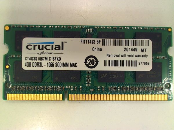 4 GB Crucial Micron DDR3L CT4G3S1067M.C16FKD