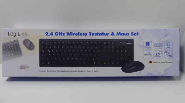 Logi Link Wireless ID0104 Tastatur + Maus black funk