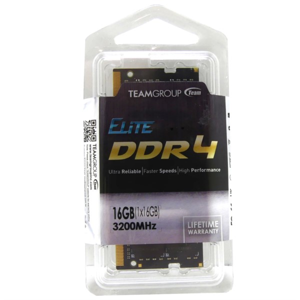 SO-DIMM 16GB DDR4 PC 3200 Team Elite Notebook Arbeitsspeicher retail TED416G3200C22-S01