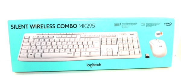 Logitech MK295 Silent Wireless Combo weiß, USB, DE