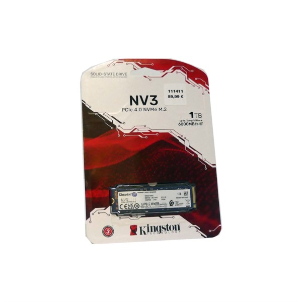 SSD Kingston NV3 M.2 1000GB PCIe/NVMe 4.0 SNV3S/1000G
