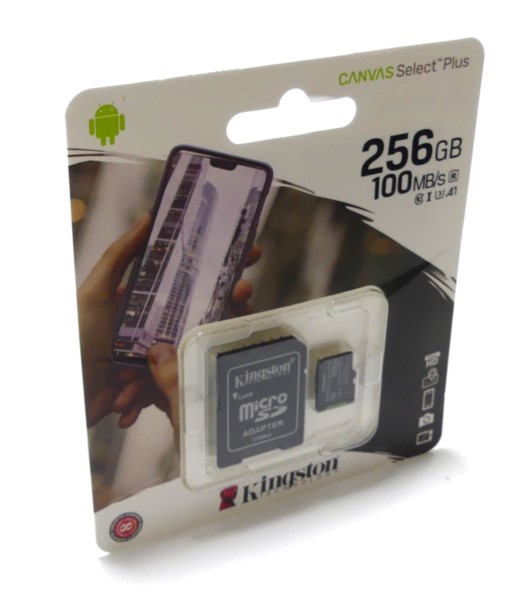 Micro SDXC 256GB Kingston Canvas Select Plus + Adapter SDCS2/256GB