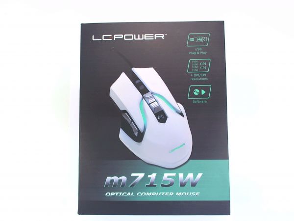 USB Maus LC-Power M715W Weiß