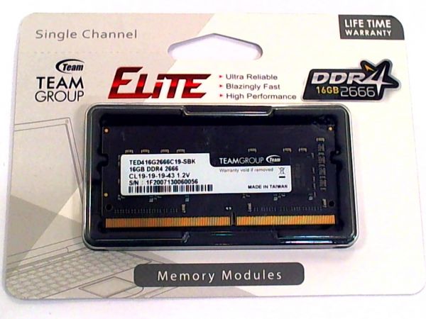 16GB Team SO-DIMM DDR4 2666MHz 1.2V Notebook Speicher