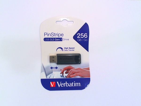 USB Stick 3.0 Verbatim 256GB Flash Store n go PIN Stripe Black