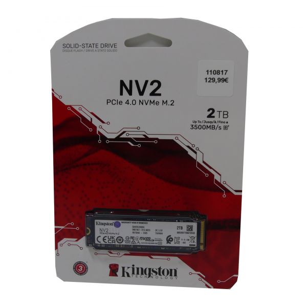 Kingston SSD NV2 M.2 2TB PCIe/NVMe SNV2S/2000G
