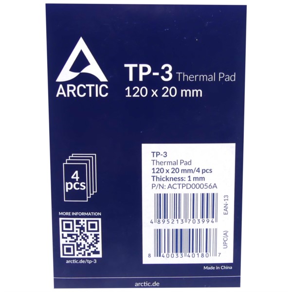 ARCTIC Thermal Pad 120*20mm (1,0mm) 4erPack
