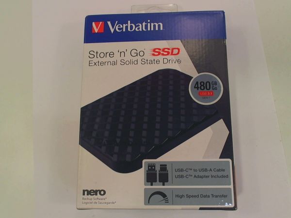 480GB SSD extern USB 3.1 Festplatte Verbatim 6,35cm(2,5&quot;) R