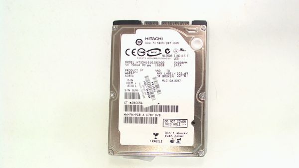 Notebook Festplatte Hitachi HTS541616J9SA00 160GB, 6.35 cm (2,5 Zoll)