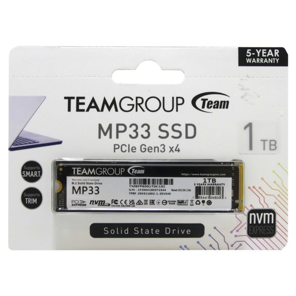 SSD Team MP33 Pro M.2 1TB PCIe G3x4 2280