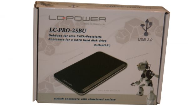 LC-POWER 6,35cm(2,5) Pro25BU SATA ultraslim schwarz