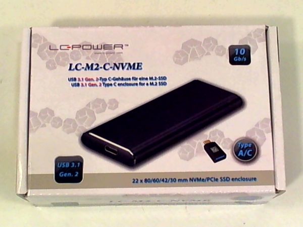 LC Power LC-M2-C-NVMe USB 3.0 USB-C für M.2 SSD M-Key / B+M- Key PCI-E