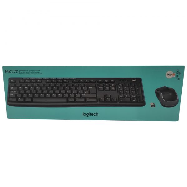 Logitech Wireless MK270 Tastatur+Maus black
