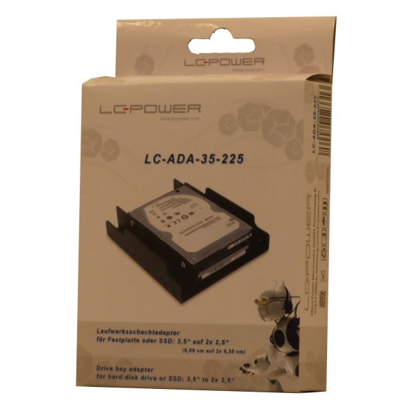 LC-Power HDD/SSD mounting kit Einbaurahmen 2,5&quot; auf 3,5&quot;